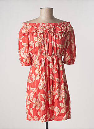Robe courte manches 3/4 manches 3/4 rouge LPB femme