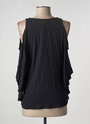 Top tissage crêpe sans manche noir SUKU BAZAR femme