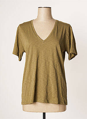 T-shirt coupe droite manches courtes vert ANONYM APPAREL femme