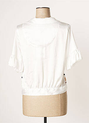 Chemisier fermeture boutonnée sur le devant manches courtes blanc PAUL BRIAL femme