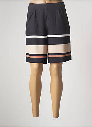Bermuda taille à pinces taille haute noir PAUL BRIAL femme