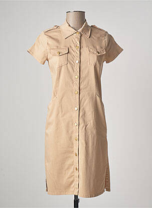 Robe courte manches courtes manches courtes beige PAUL BRIAL femme