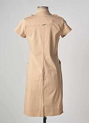 Robe courte manches courtes manches courtes beige PAUL BRIAL femme
