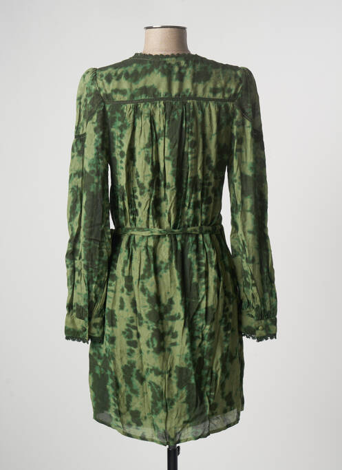 Robe courte manches longues manches longues vert ATELIER REVE femme