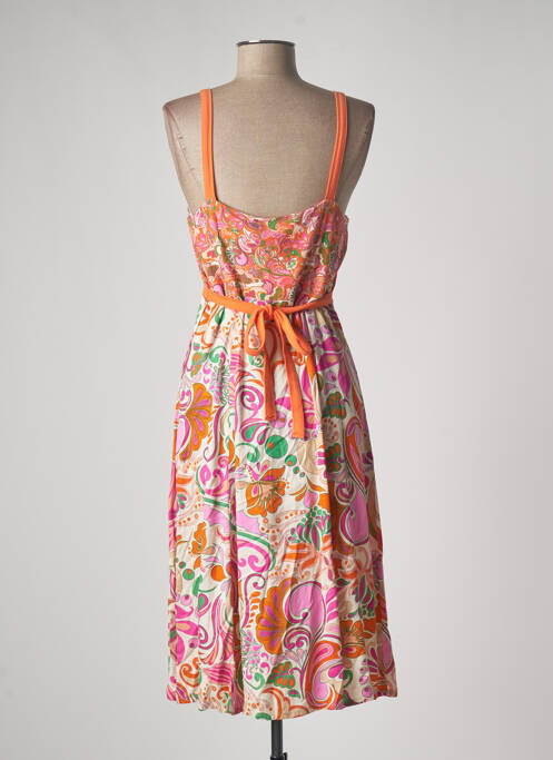 Robe mi-longue orange PAUL BRIAL pour femme