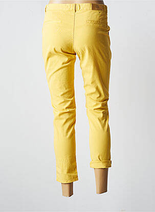 Pantalon chino taille basse taille basse jaune EMMA & ROCK femme