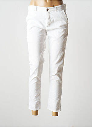 Pantalon chino taille basse taille basse blanc EMMA & ROCK femme
