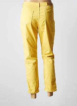 Pantalon slim tissage popeline taille normale jaune EMMA & ROCK femme