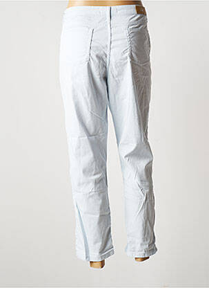 Pantalon 7/8 tissage popeline taille normale bleu EMMA & ROCK femme