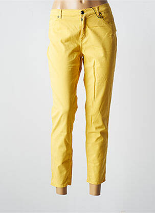 Pantalon 7/8 stretch taille basse jaune EMMA & ROCK femme