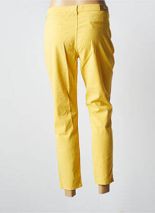 Pantalon 7/8 stretch taille basse jaune EMMA & ROCK femme