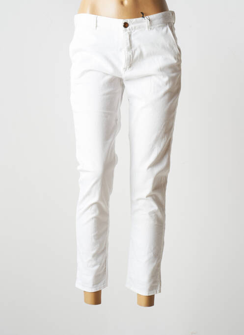 Pantalon chino taille basse taille basse blanc EMMA & ROCK femme