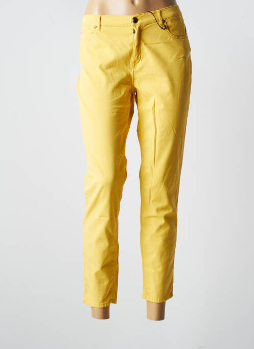 Pantalon 7/8 stretch taille basse jaune EMMA & ROCK femme