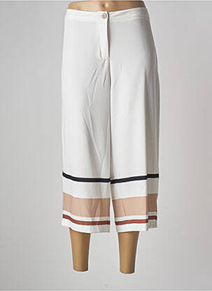 Pantacourt taille haute taille haute blanc PAUL BRIAL femme