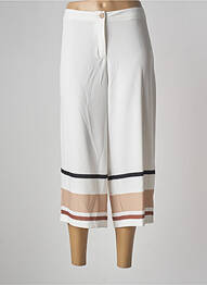 Pantacourt fermeture zippée sous rabat boutonné taille haute blanc PAUL BRIAL femme