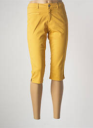 Corsaire stretch taille normale jaune EMMA & ROCK femme