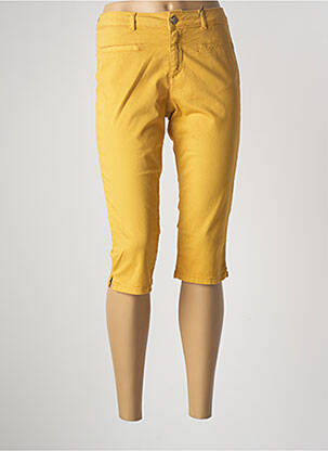 Corsaire stretch taille normale jaune EMMA & ROCK femme