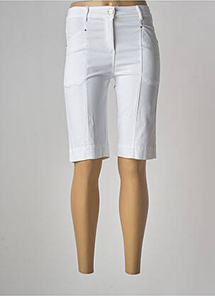 Bermuda taille haute taille haute blanc PAUL BRIAL femme