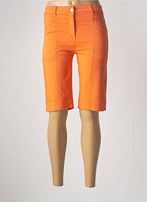 Bermuda taille haute taille haute orange PAUL BRIAL femme