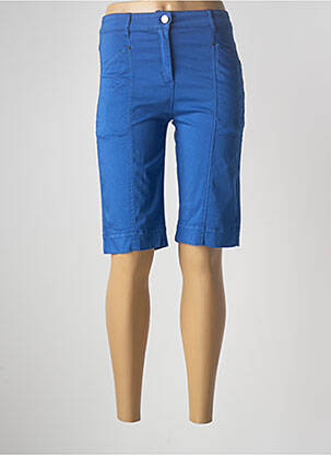 Bermuda taille haute taille haute bleu PAUL BRIAL femme