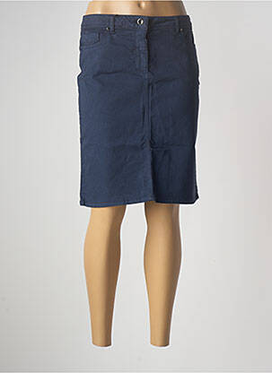 Jupe mi-longue coupe droite bleu EMMA & ROCK femme