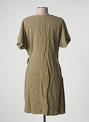Robe mi-longue manches courtes manches courtes vert B.YOUNG femme
