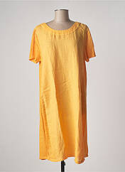 Robe mi-longue orange 120% LINO pour femme seconde vue