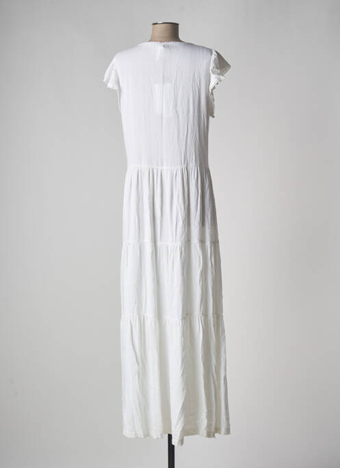 Robe longue blanc LA FABBRICA DEL LINO pour femme