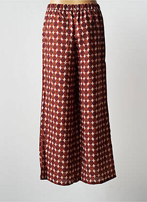 Pantalon large fermeture zippée sous rabat boutonné taille normale marron MOLLY BRACKEN femme