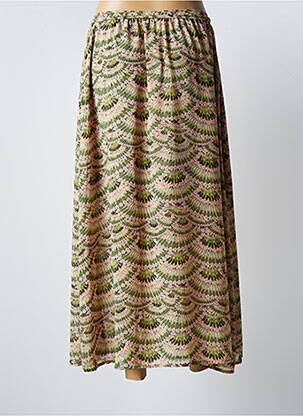 Jupe longue imprimé fantaisie vert MOLLY BRACKEN femme