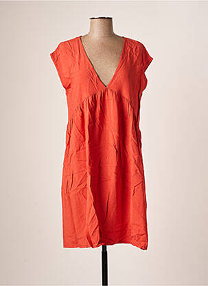 Robe courte manches courtes manches courtes orange LOSAN femme