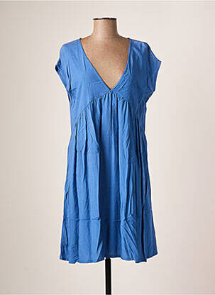 Robe courte manches courtes manches courtes bleu LOSAN femme