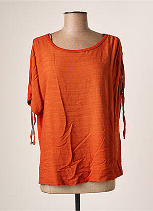 Top tissage jersey manches courtes orange B.YOUNG femme