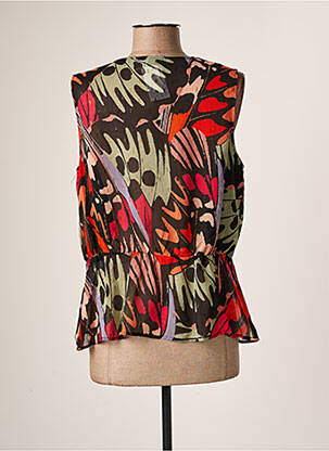 Top imprimé fantaisie sans manche noir MOLLY BRACKEN femme