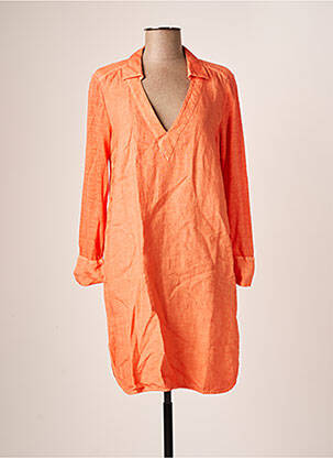Robe courte orange 120% LINO pour femme