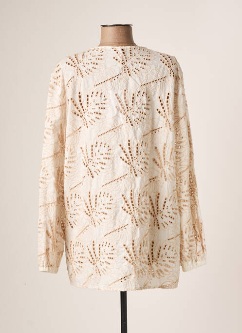 Tunique manches longues beige LA FABBRICA DEL LINO pour femme