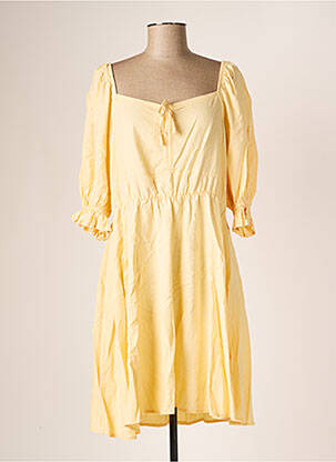 Robe mi-longue manches 3/4 manches 3/4 orange B.YOUNG femme
