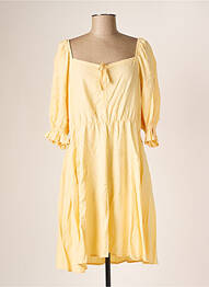 Robe mi-longue manches 3/4 manches 3/4 orange B.YOUNG femme