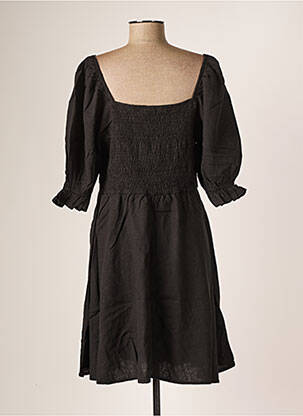 Robe mi-longue manches 3/4 manches 3/4 noir B.YOUNG femme
