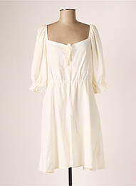 Robe mi-longue manches 3/4 manches 3/4 beige B.YOUNG femme