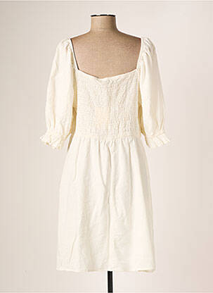 Robe mi-longue manches 3/4 manches 3/4 beige B.YOUNG femme