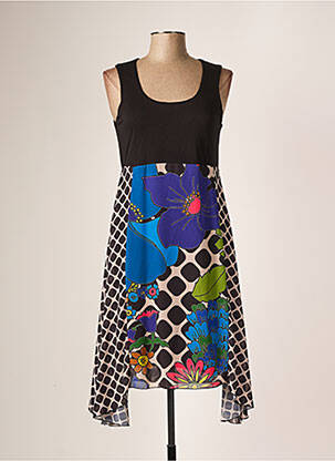 Robe mi-longue sans manche sans manche noir EROKE femme
