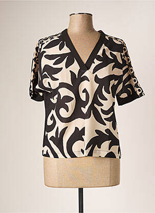 Blouse manches courtes manches courtes noir AHIMARIA femme