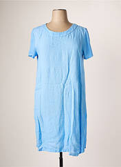 Robe mi-longue bleu 120% LINO pour femme seconde vue