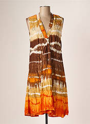 Robe mi-longue orange ICONIQUE pour femme seconde vue
