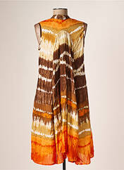Robe mi-longue orange ICONIQUE pour femme seconde vue