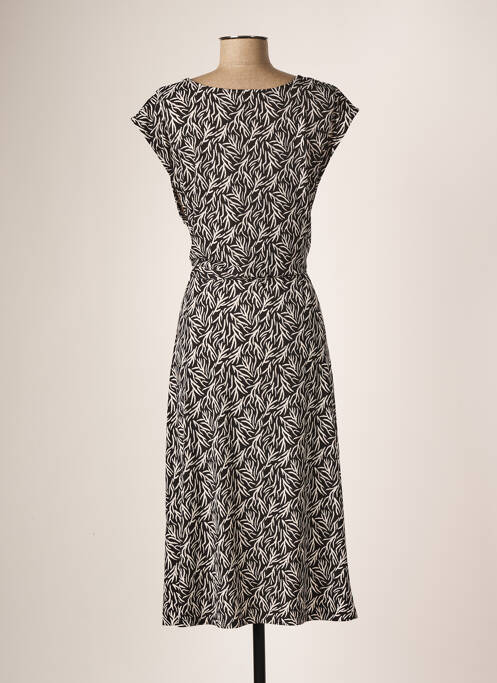 Robe mi-longue noir LOSAN pour femme