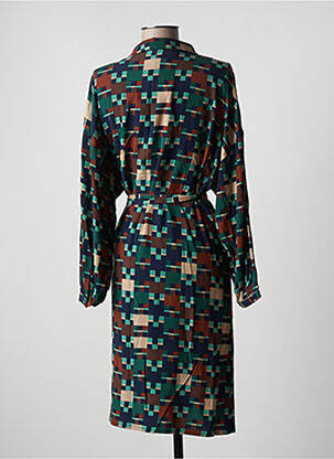 Robe mi-longue coupe fluide manches longues vert NICE THINGS femme