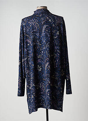 Robe courte manches longues manches longues bleu YESTA femme