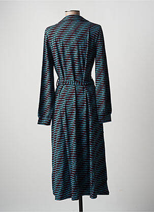 Robe mi-longue manches longues manches longues marron ZILCH femme